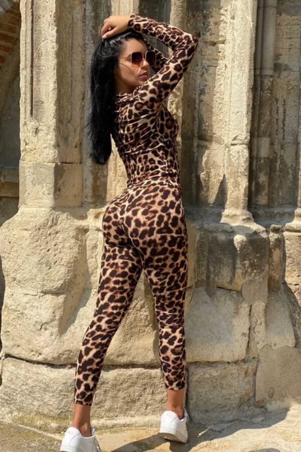 set sport de dama mulat animal print leopard
