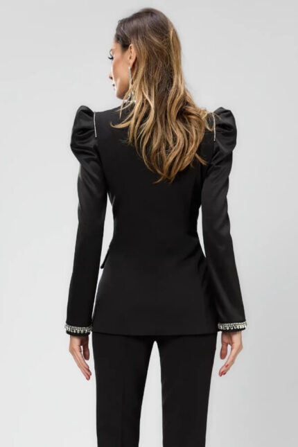 costum retro elegant negru