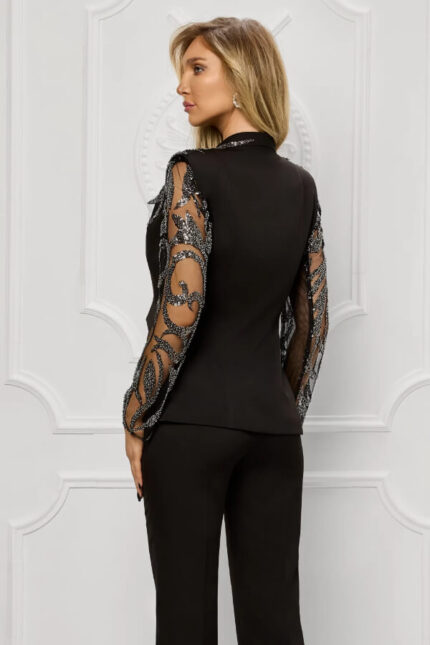 compleu dama negru cu dantela